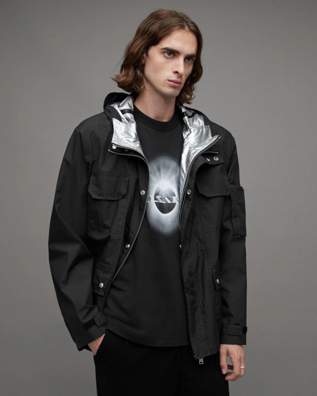 ALLSAINTS Tycho Technical Water Repellent Jacket In Black Product Image