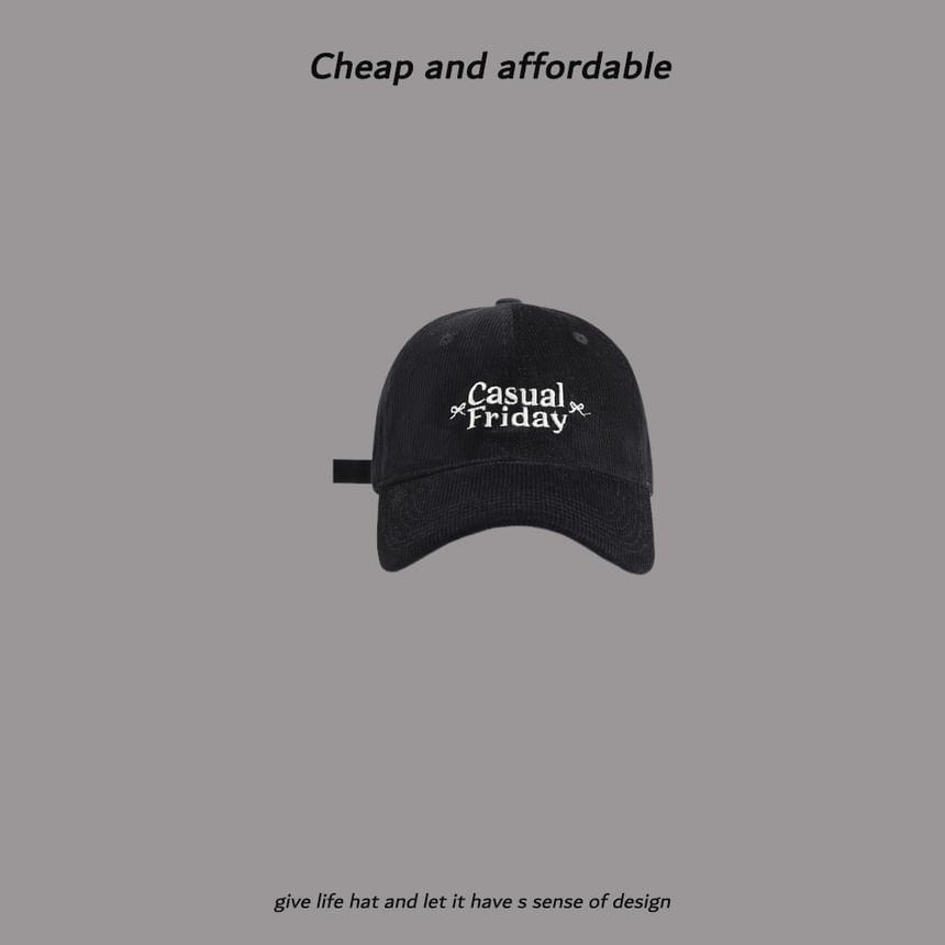 Lettering Corduroy Cap Product Image