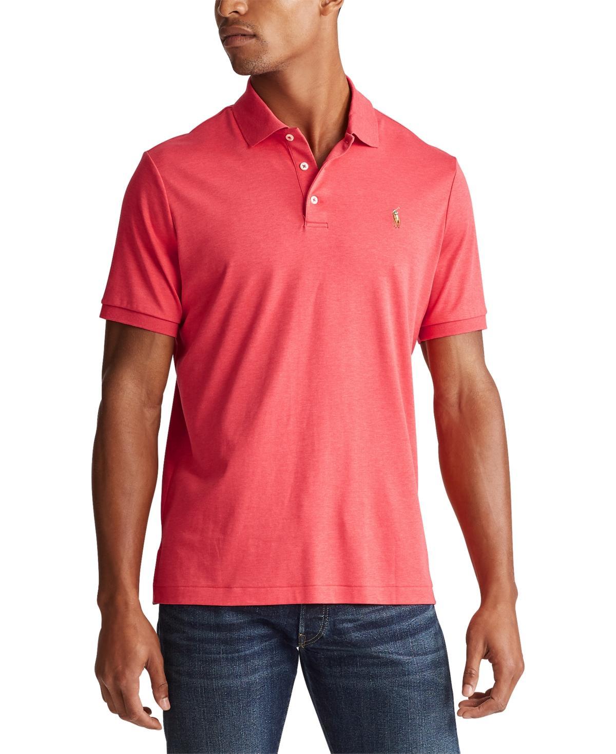 POLO RALPH LAUREN Men's Classic Fit Soft Cotton Polo In Grey Cloud Heather Product Image