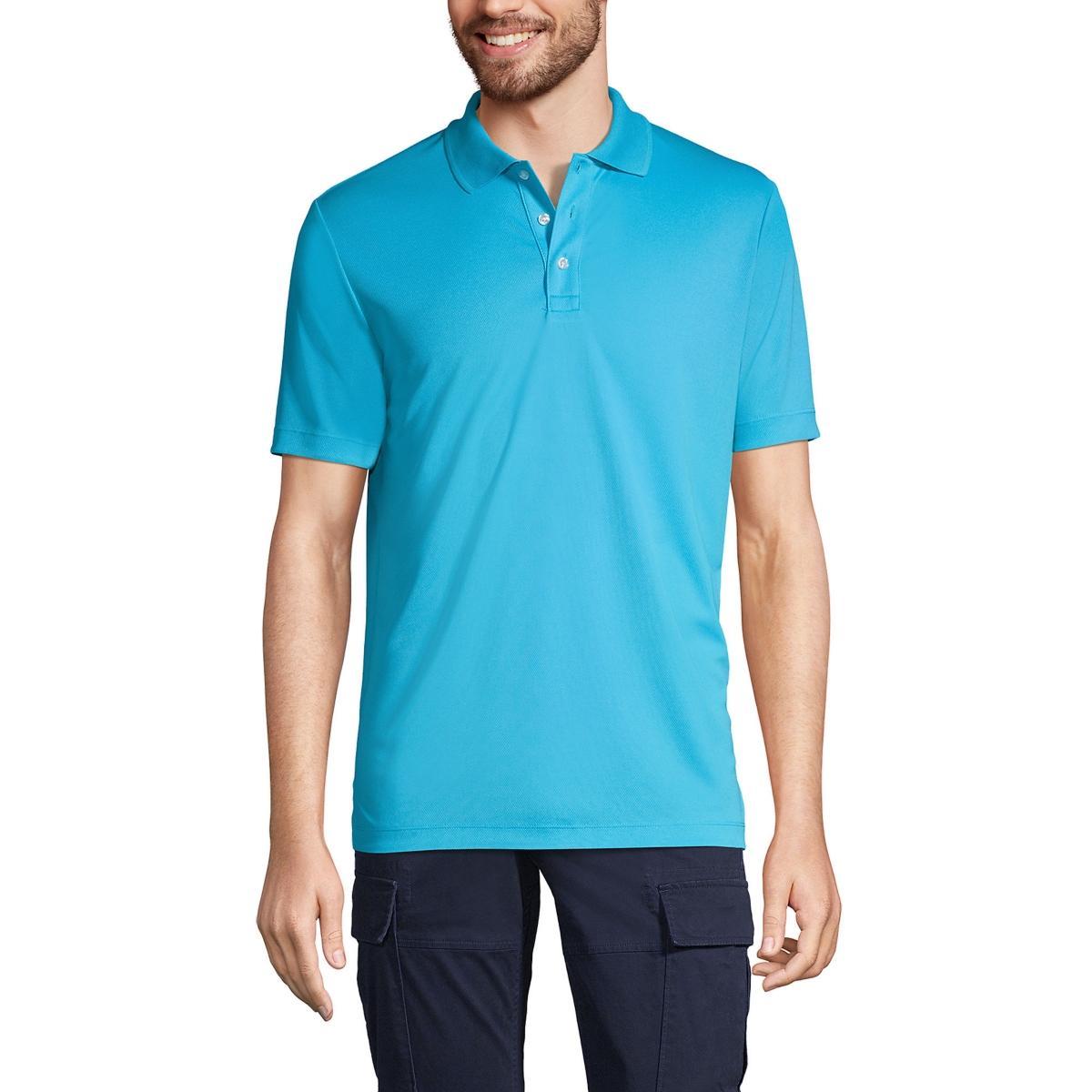 Lands End Mens Short Sleeve Solid Active Polo Shirt Product Image