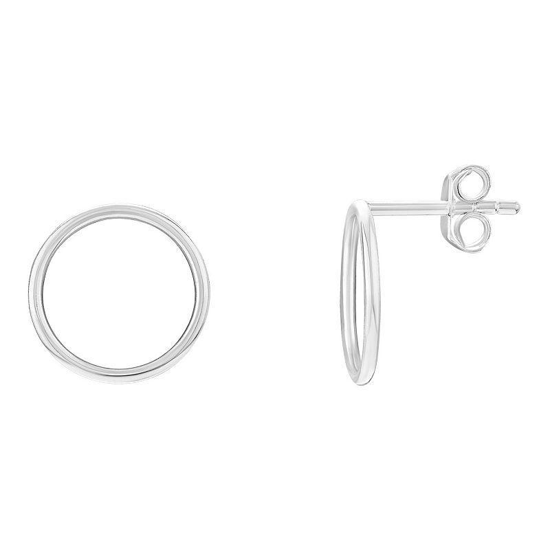 PRIMROSE Sterling Silver Open Circle Stud Earrings, Womens Product Image