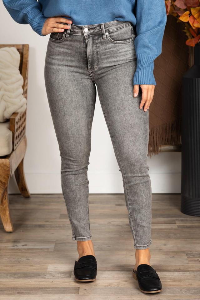 Judy Blue Grey Tummy Control Skinny Jeans Product Image