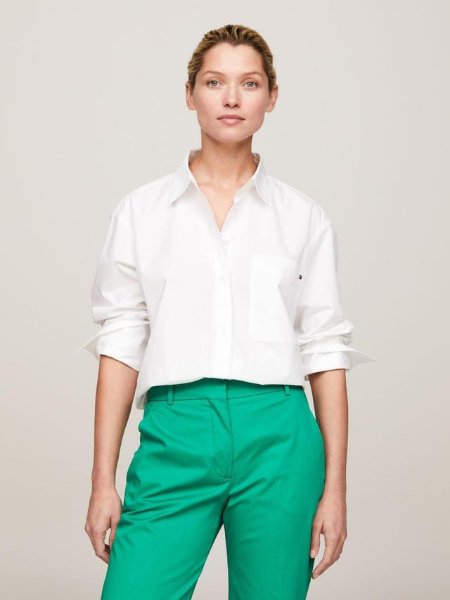 Tommy Hilfiger Women's Oversized Fit Patch Pocket Shirt Product Image