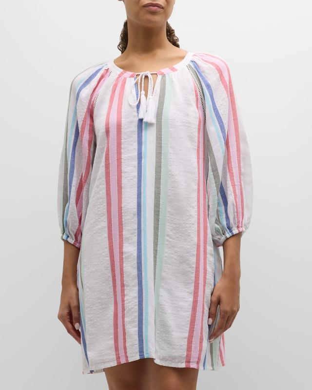 Multi Stripe Dobby Mini Dress Product Image