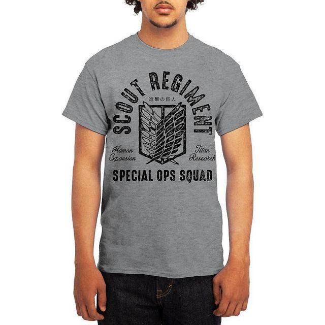 Mens Attack on Titan Tee, Boys Grey Lt Blue Product Image