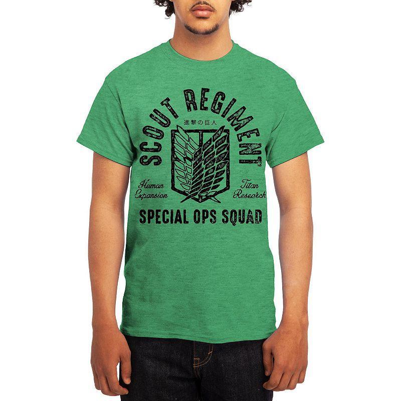 Mens Attack on Titan Tee, Boys Green Product Image