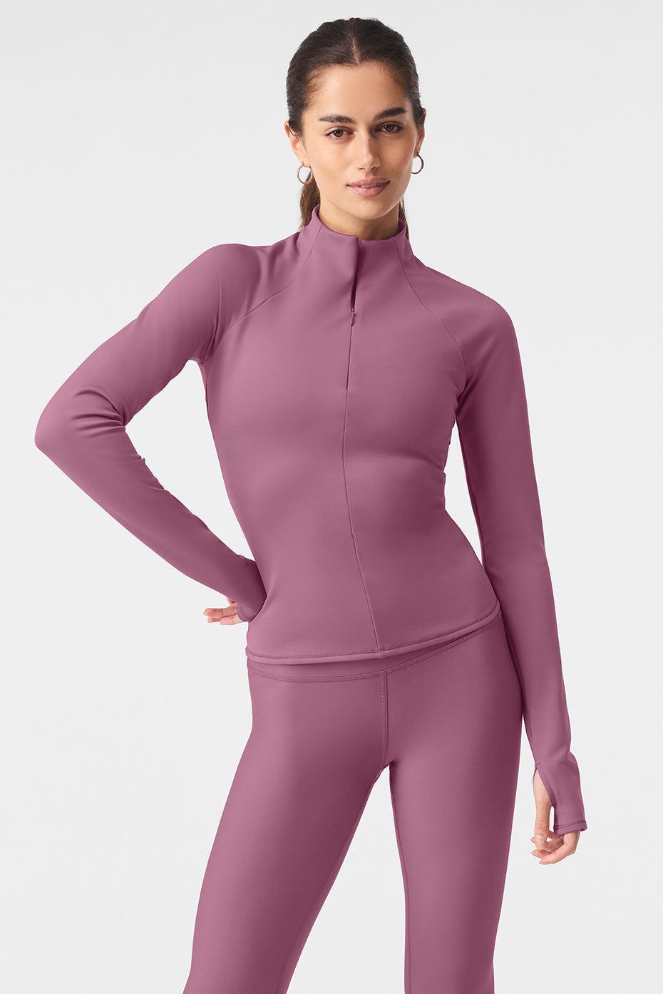 Airlift Winter Warm 1/4 Zip Long Sleeve - Soft Mulberry Female Product Image