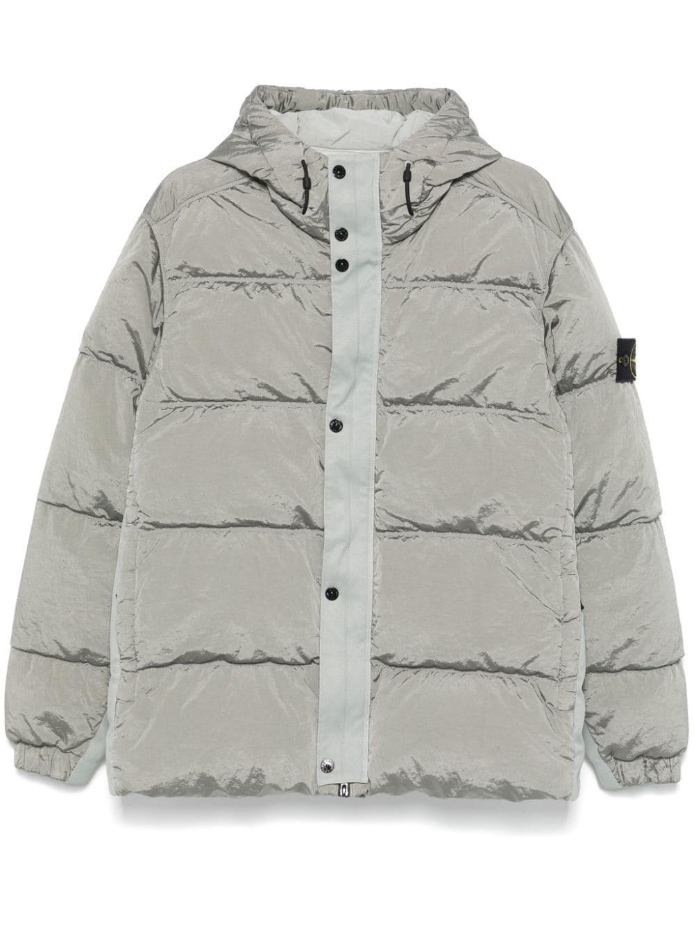 STONE ISLAND Nylon Down Jacket In Grey Product Image