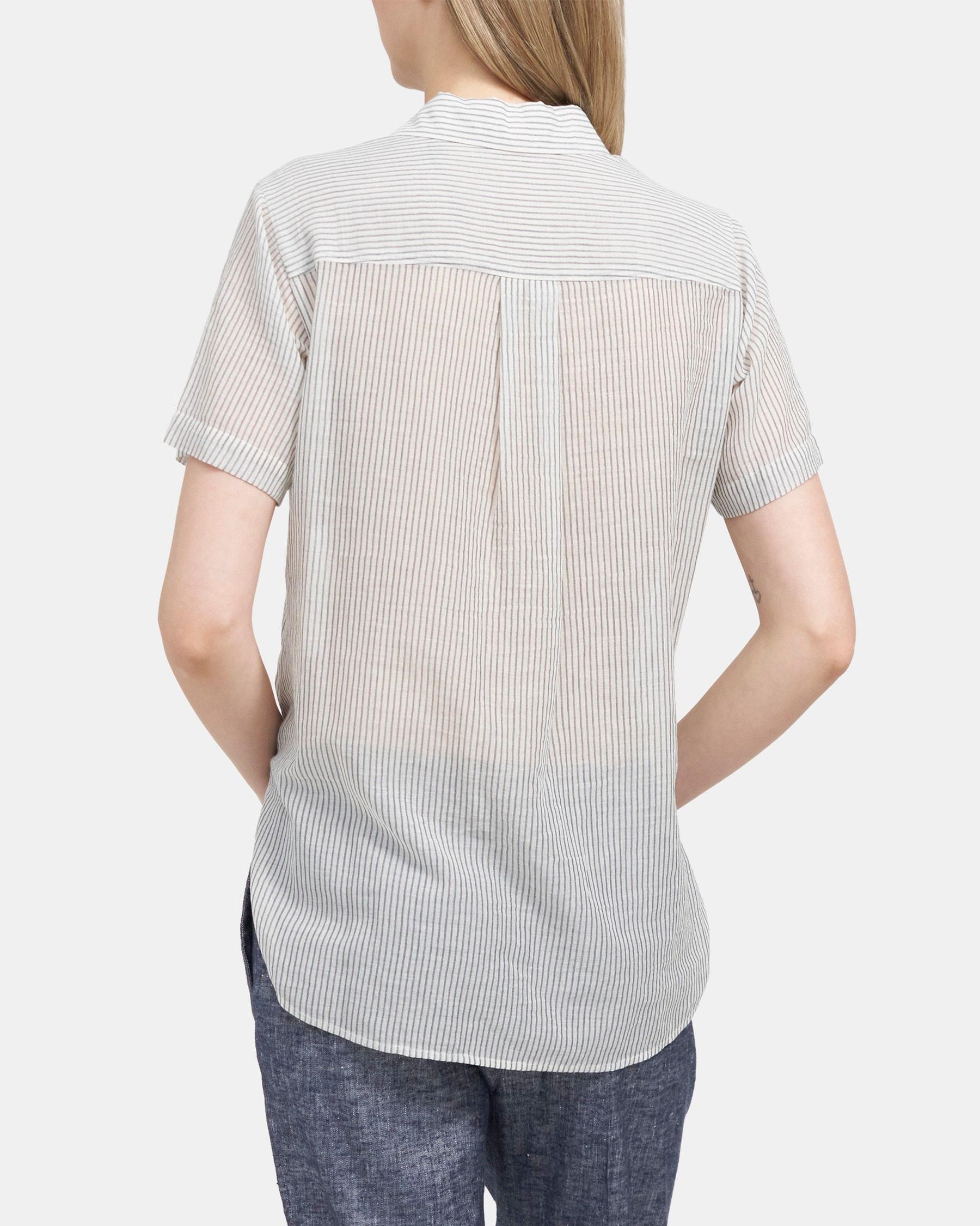 Tie-Front Shirt in Organic Cotton Product Image