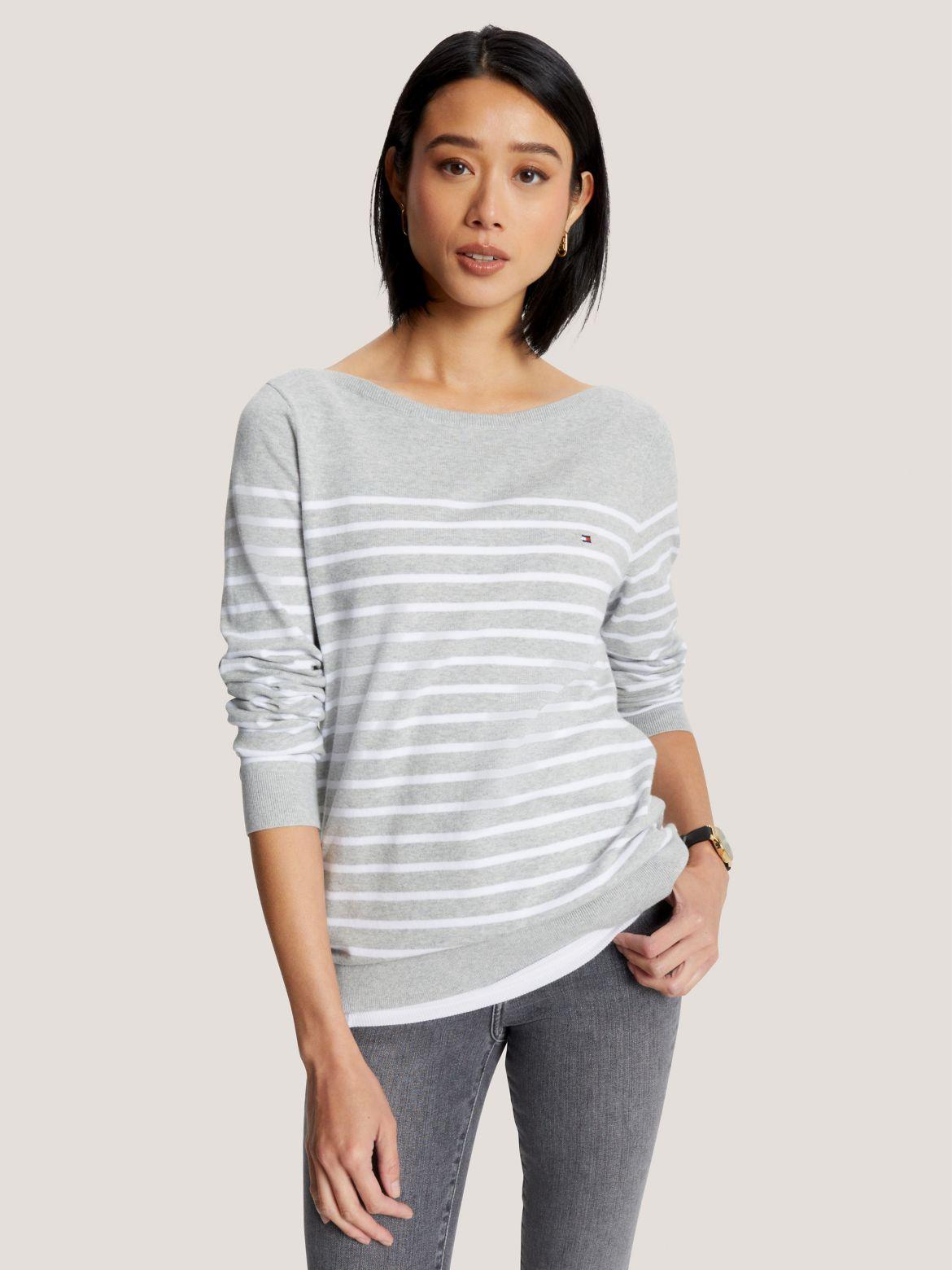 Tommy Hilfiger Women's Stripe Boatneck Sweater Product Image