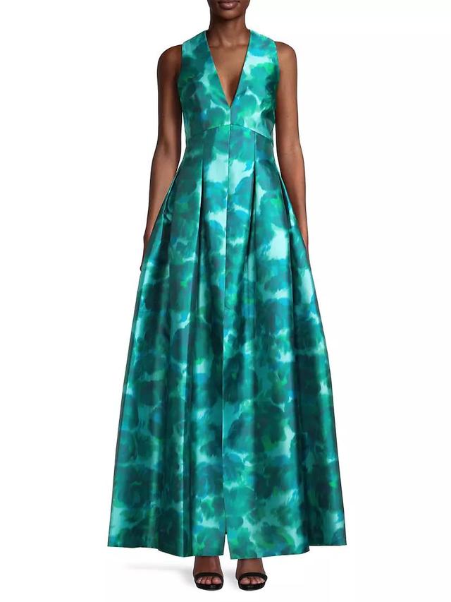 Brooke Printed Mikado Gown Product Image