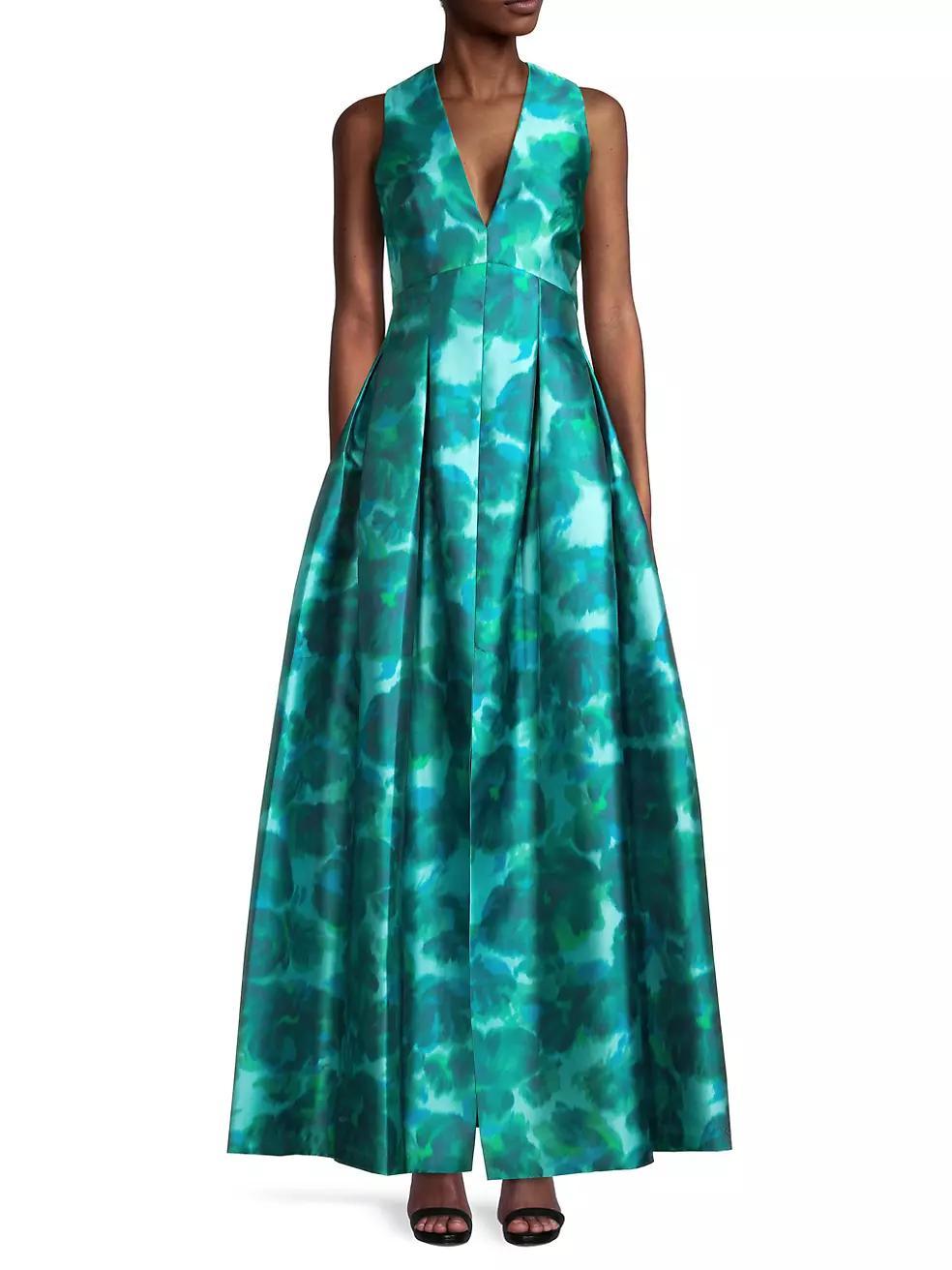 Brooke Printed Mikado Gown Product Image