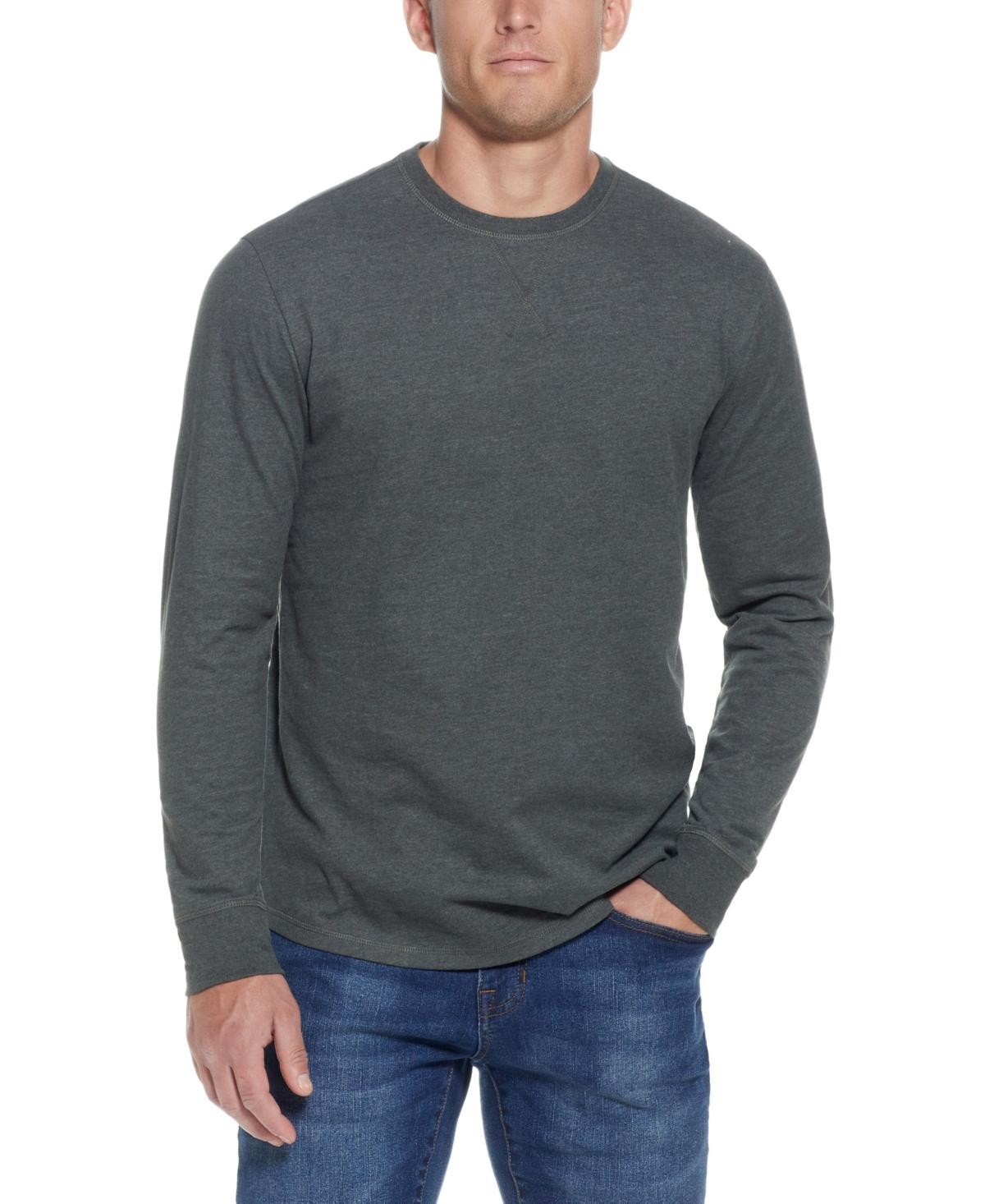 Weatherproof Vintage Mens Long Sleeved Brushed Jersey Crew Neck T-shirt Product Image