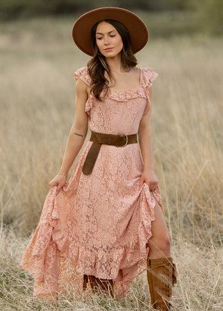 Bette Dress in Dusty Pink Product Image