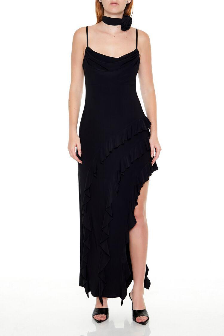 Asymmetrical Ruffle Maxi Dress | Forever 21 Product Image