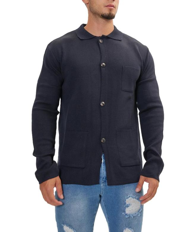 Ron Tomson Mens Modern 3-Button Knit Jacket Product Image