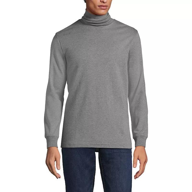 Big & Tall Lands End Super Soft Supima Turtleneck, Mens Radiant Blue Product Image