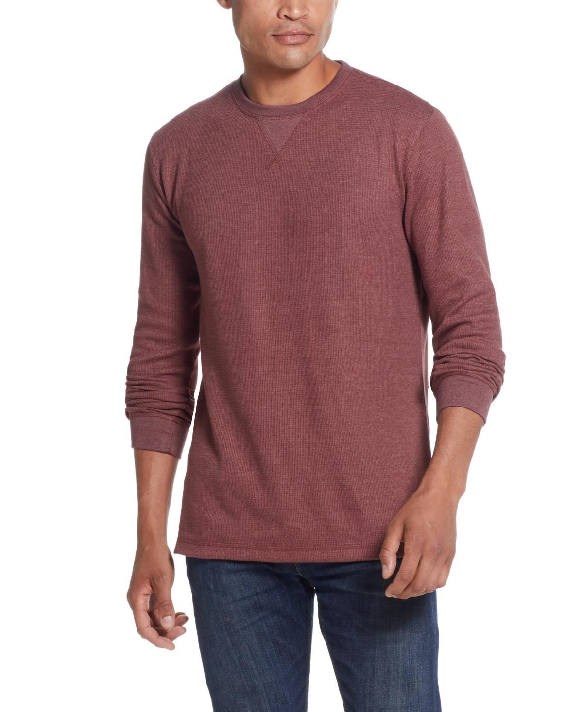 Weatherproof Vintage Mens Long Sleeved Waffle Crew Neck Shirt Product Image