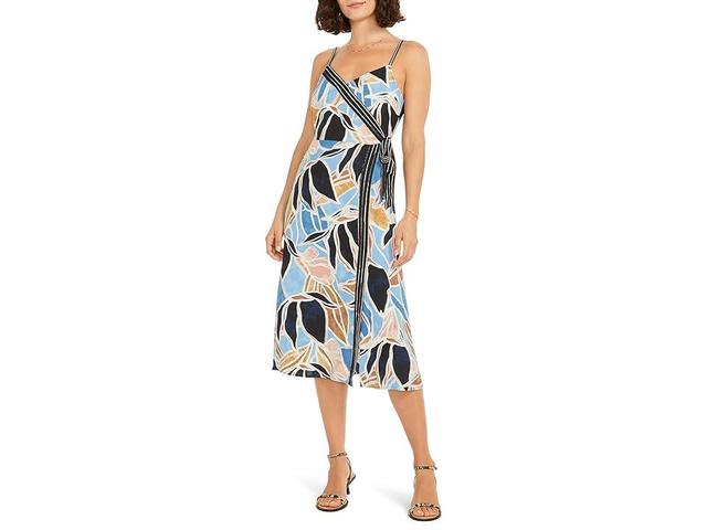 NIC+ZOE Sapphire Shades Faux Wrap Midi Sundress Product Image