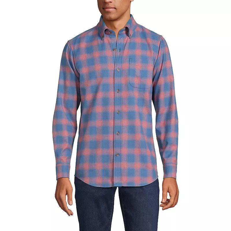 Mens Lands End Traditional-Fit Flagship Flannel Shirt Product Image