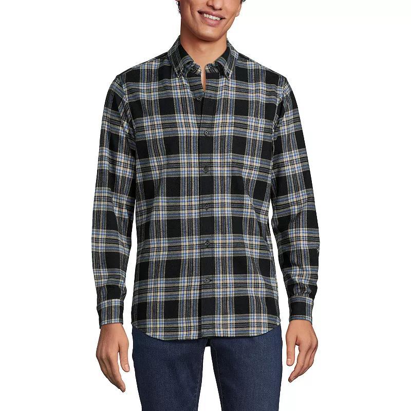 Mens Lands End Traditional-Fit Flagship Flannel Shirt Product Image