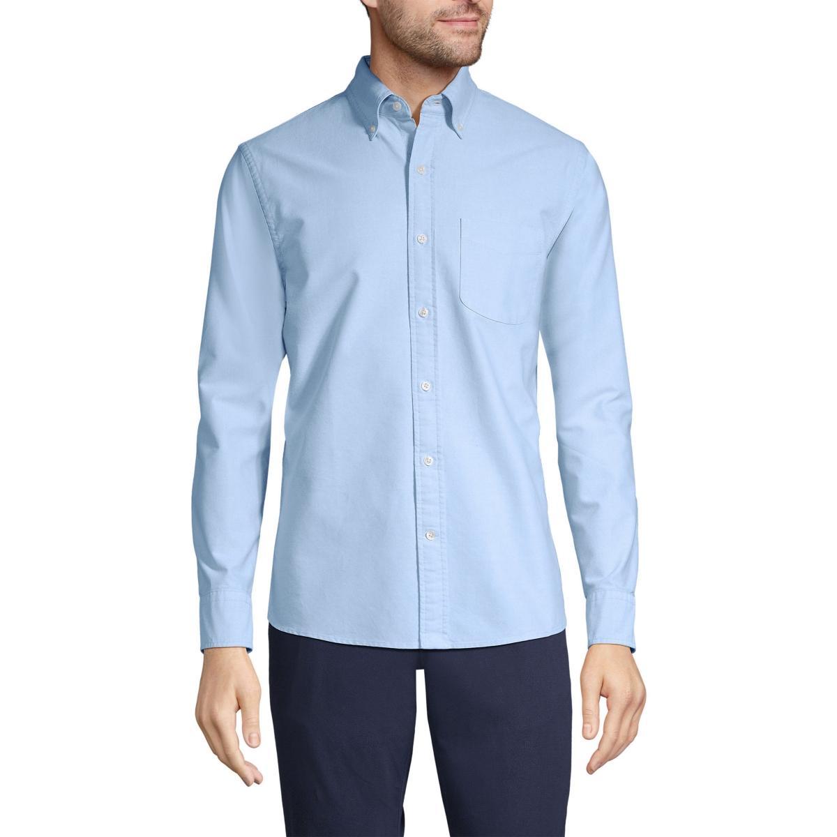 Mens Lands End Tailored-Fit Sail Rigger Oxford Shirt Product Image