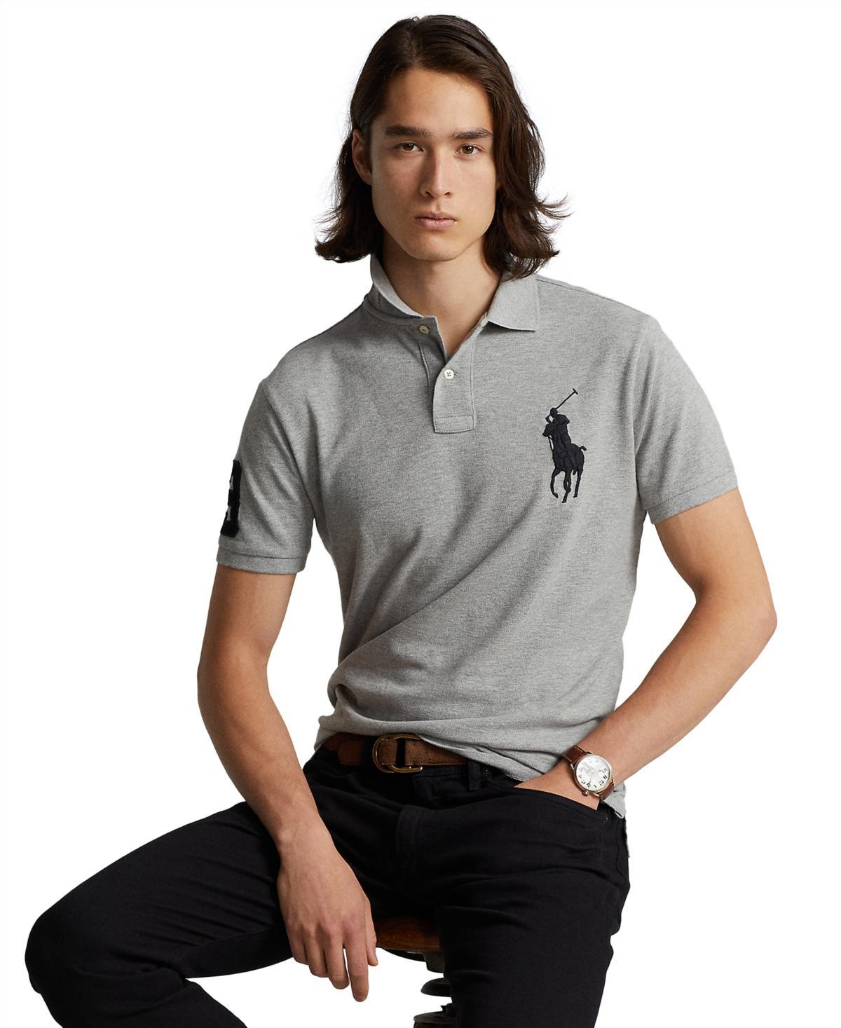 Polo Ralph Lauren Big Pony Custom Slim Fit Mesh Polo Shirt Product Image