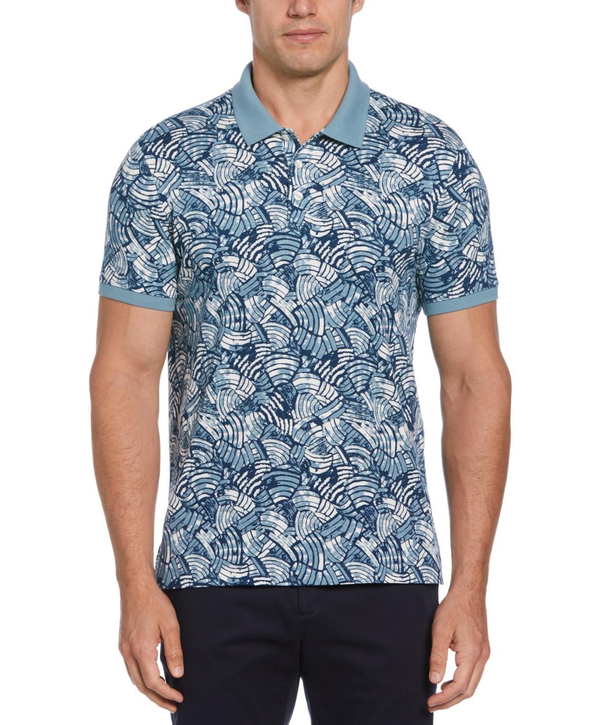 Perry Ellis Mens Short Sleeve Geo Print Polo Shirt Product Image