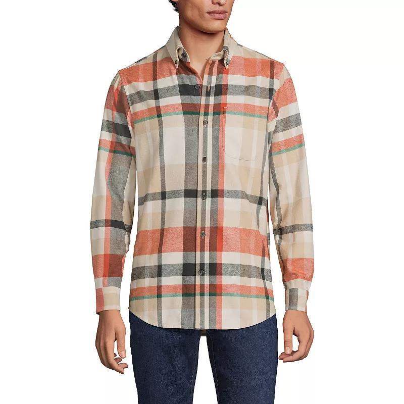 Mens Lands End Traditional-Fit Flagship Flannel Shirt Product Image