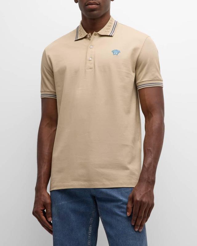 Mens Pop Medusa Tipped Polo Shirt Product Image