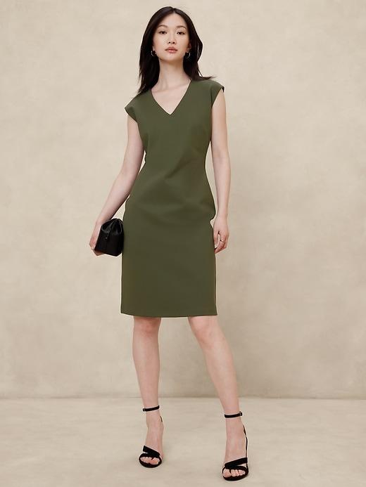 Ponte Knee-Length Dress Product Image