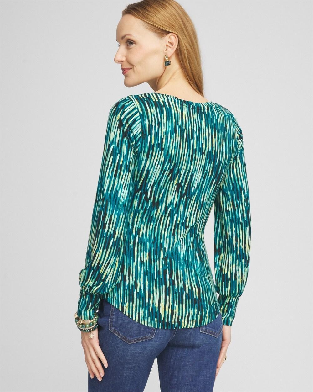 Touch of Cool™ Stripes Shirred Top Product Image