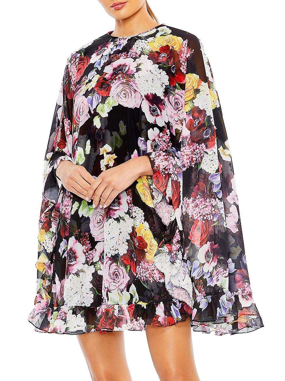 Womens Ieena Floral Ruffle-Embellished Minidress Product Image