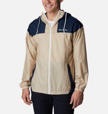 Columbia Mens Flash Challenger Colorblocked Packable Full-Zip Hooded Windbreaker Product Image