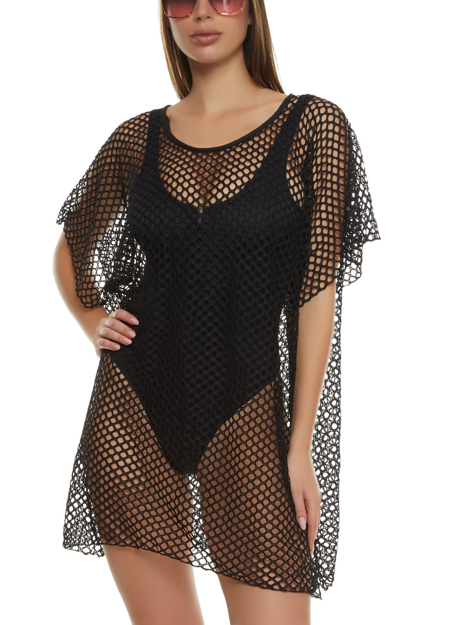 Womens Fishnet Swim Cover Up Product Image