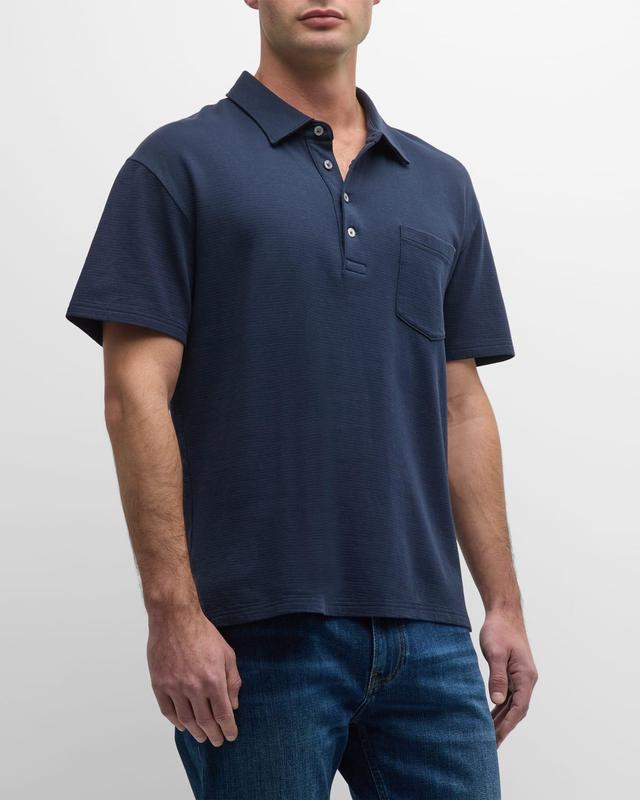 Mens Duo Fold Ribbed Polo Product Image