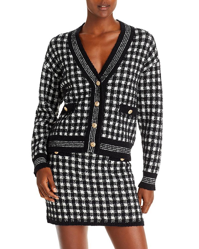 Aqua Checkered Cropped Cardigan - 100% Exclusive Product Image