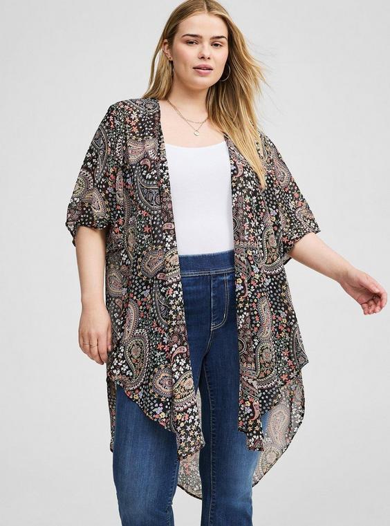 Textured Chiffon Kimono Product Image