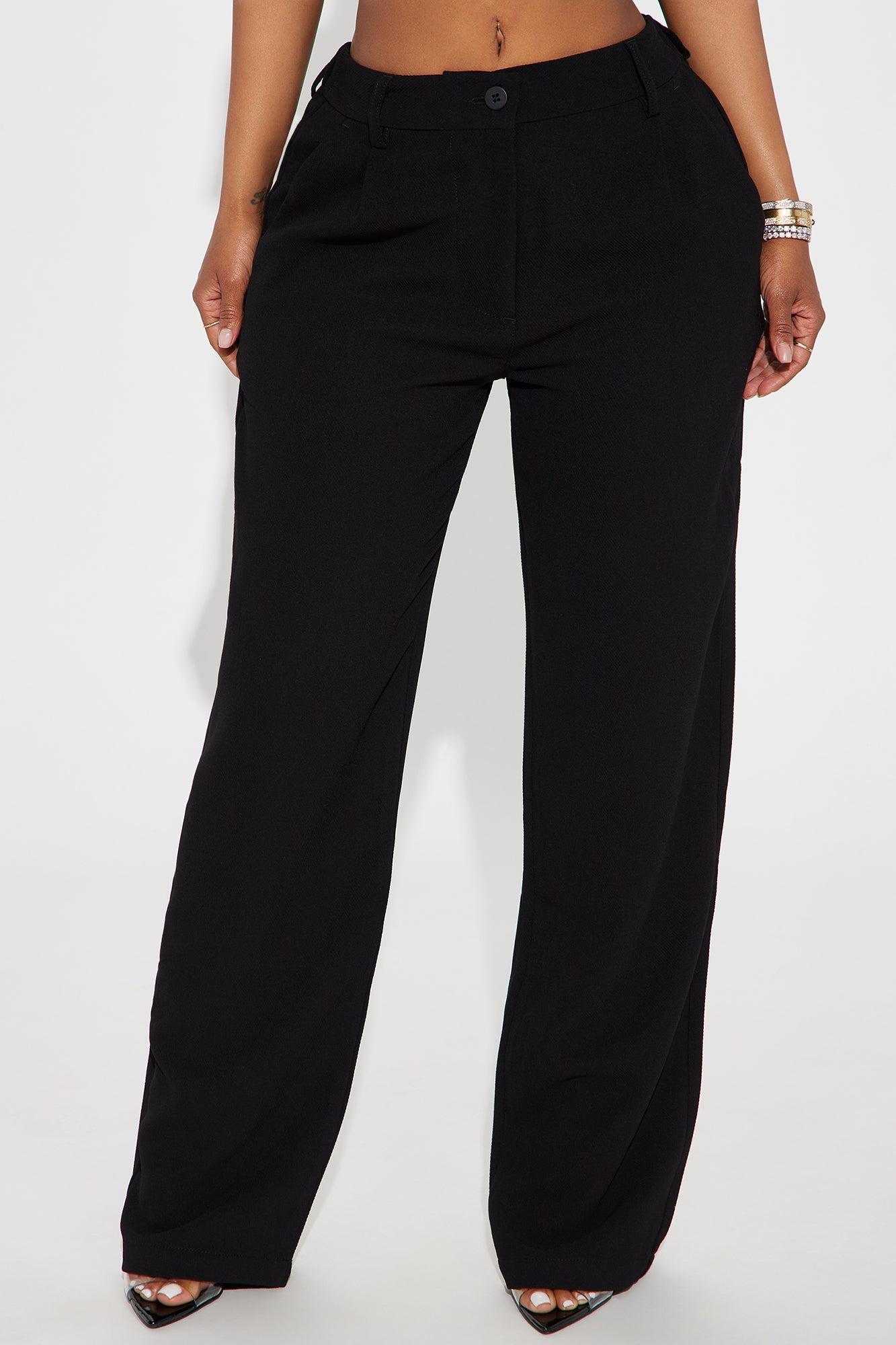 Jennie Wide Leg Trouser - Black Product Image