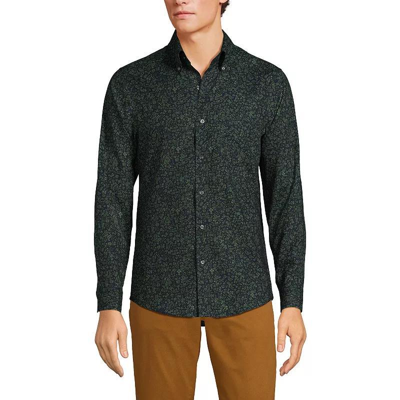 Lands End Mens Traditional Fit No Iron Twill Shirt Product Image