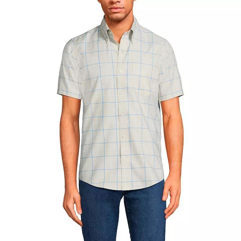 Mens Lands End Traditional-Fit No-Iron Button-Down Sport Shirt Product Image