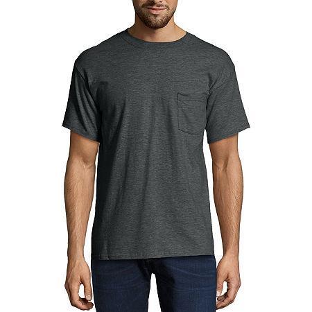 Hanes Mens Beefy-T Short Sleeve Pocket Tee, X-large , Blue Product Image