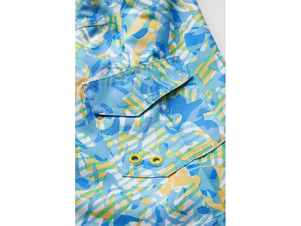 L.L.Bean Beansport Swim Shorts Print (Big Kids) (Yellow Sun Camo) Men's Swimwear Product Image