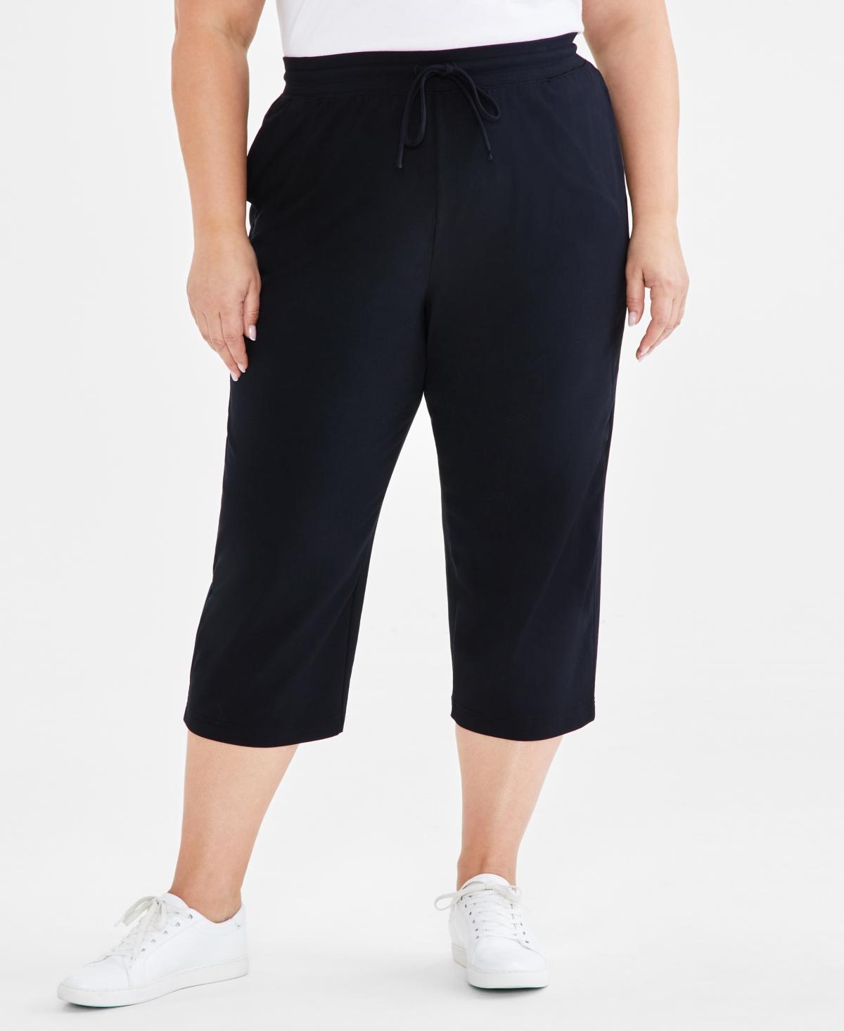 Style & Co Plus Size Knit Pull-On Capri Pants, Created for Macys Product Image