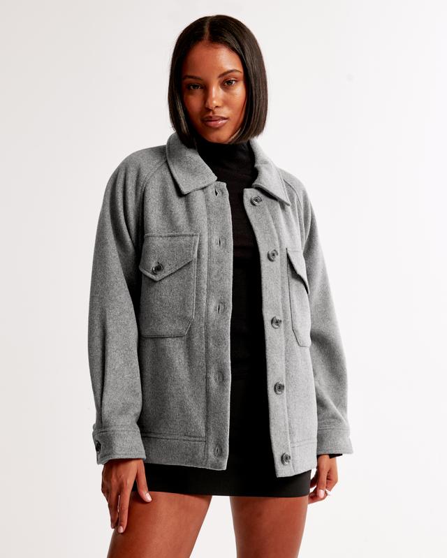 Wool-Blend Utility Shirt Jacket Product Image