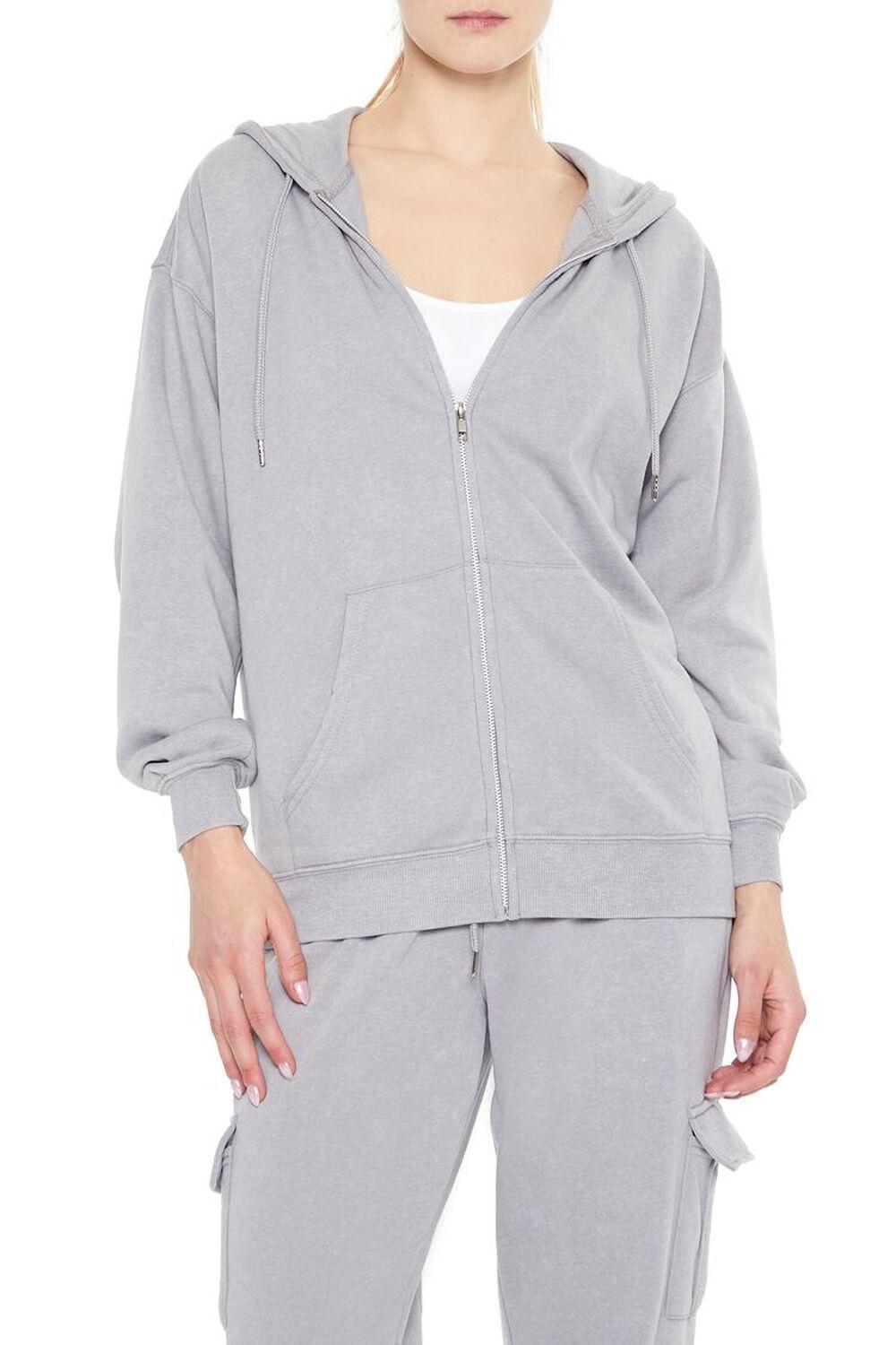 Mineral Wash Drawstring Hoodie | Forever 21 Product Image