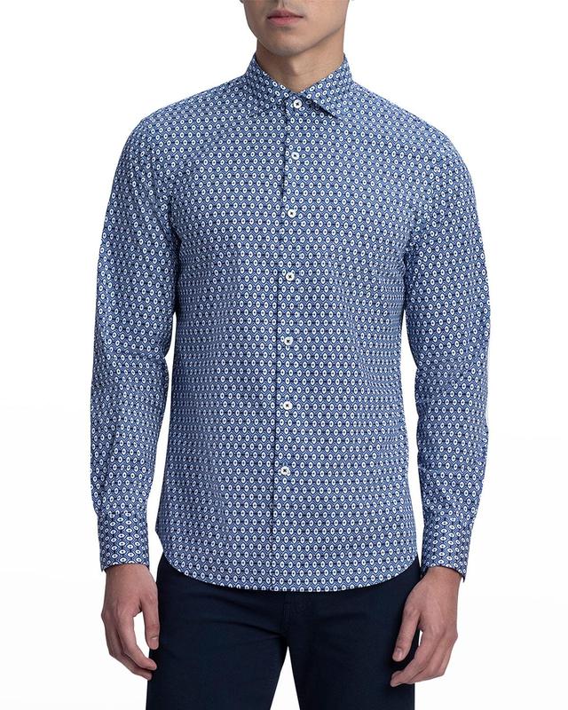 Mens Axel Shaped Comfort Stretch Sport Shirt - Bulls Eye Product Image