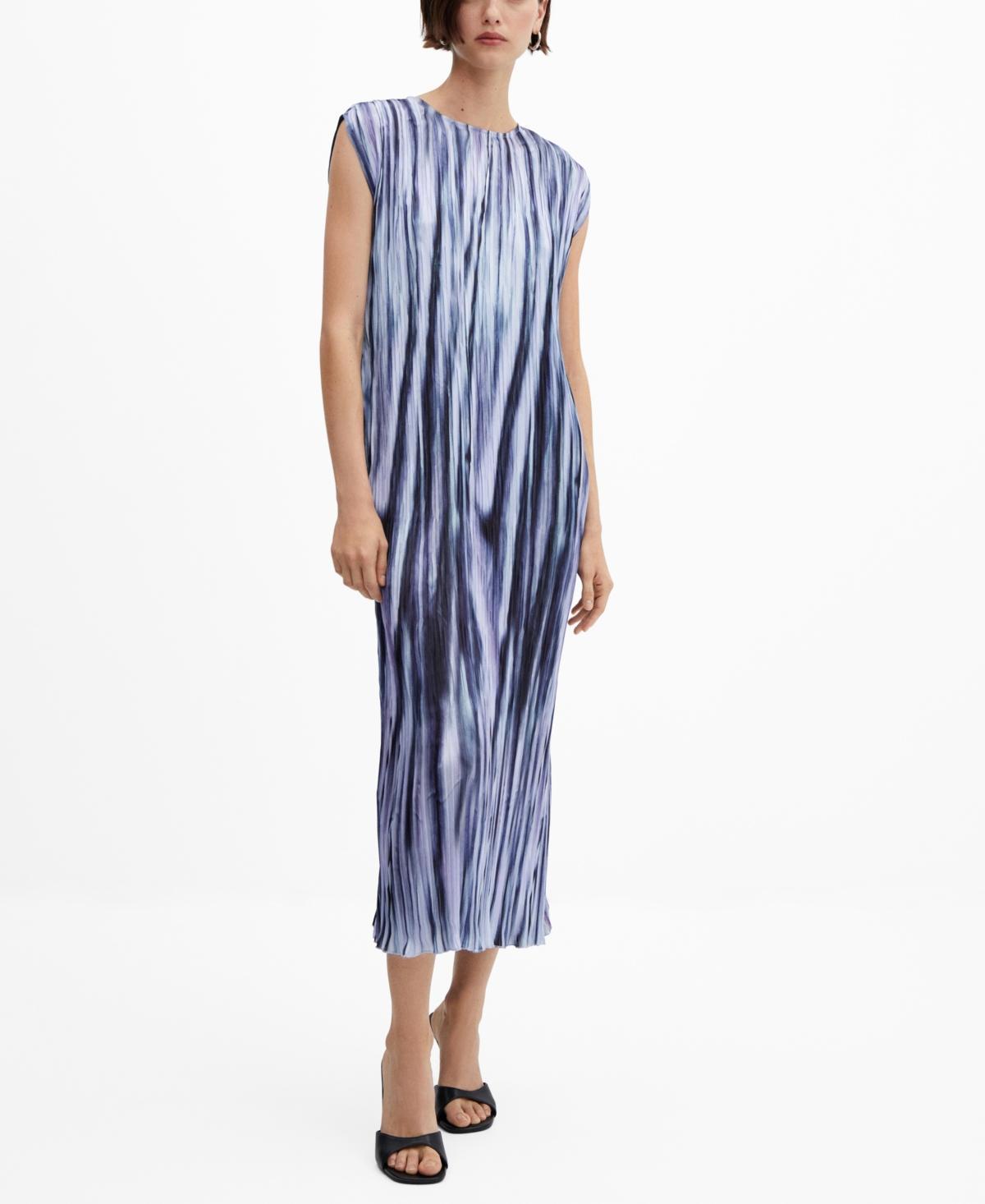 Mango Womens Tie-Dye Pleated Dress product image