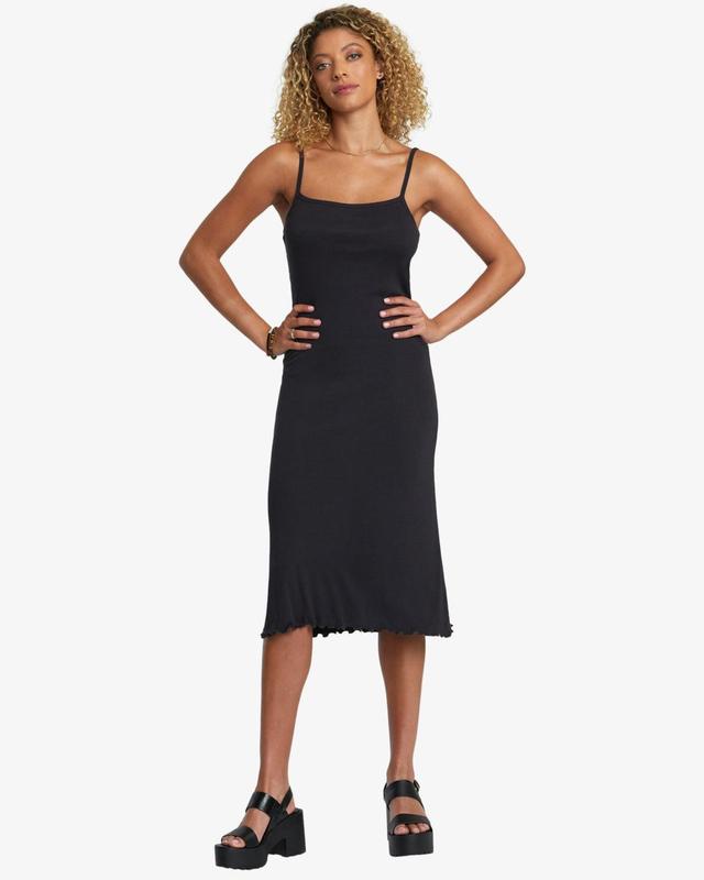 Slink Midi Dress - RVCA Black Product Image