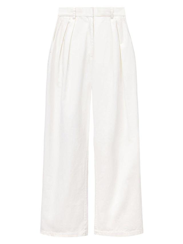 STAUD Luisa Wide Leg Cotton Twill Pants Product Image